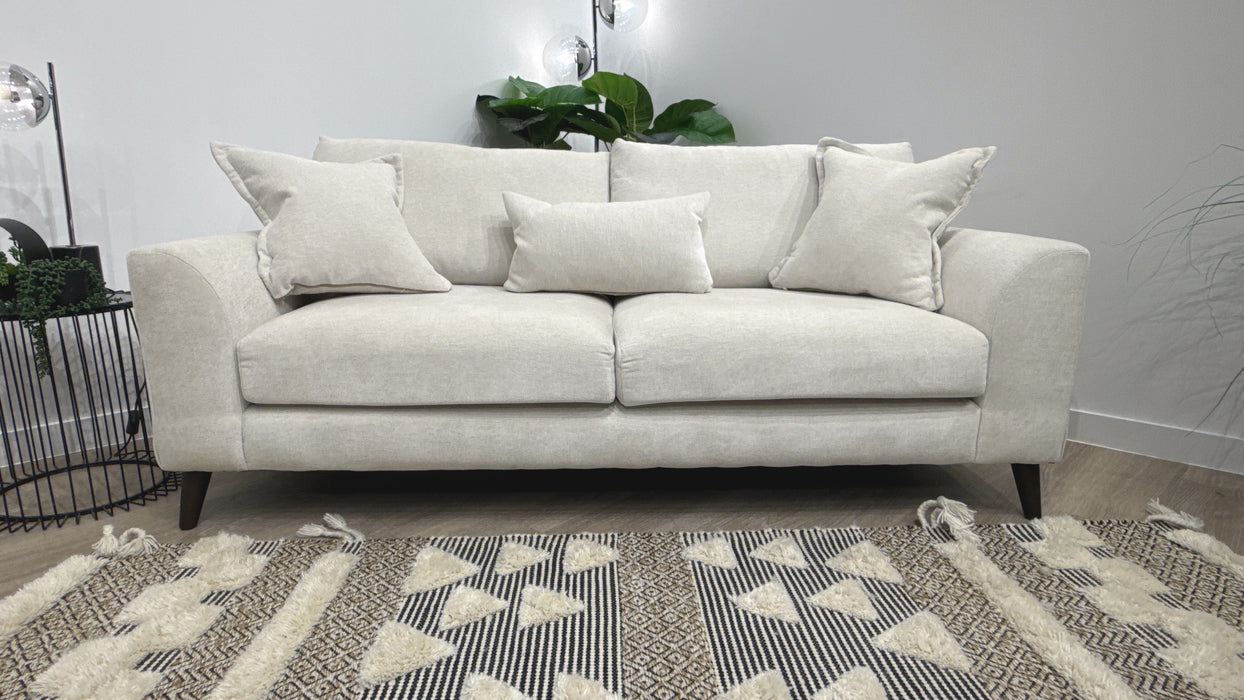 Sofology Mayfair Fabric 3 Seater Foam Seats in Linen Look Chenille Mist