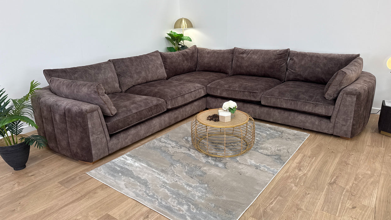 Emperor 3 Corner 3 Corner Sofa - Fabric - Foam Seating - Lucerne Expresso