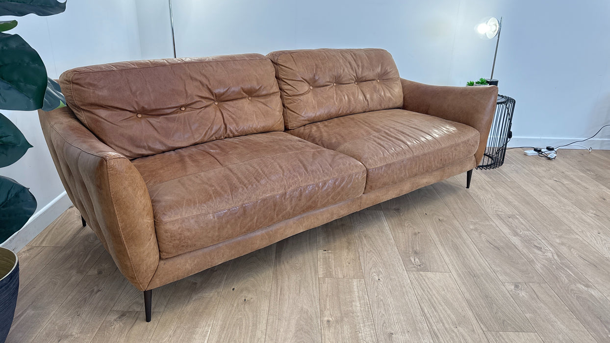 Cordelia 4 Seat - Leather Sofa - Texas Tan