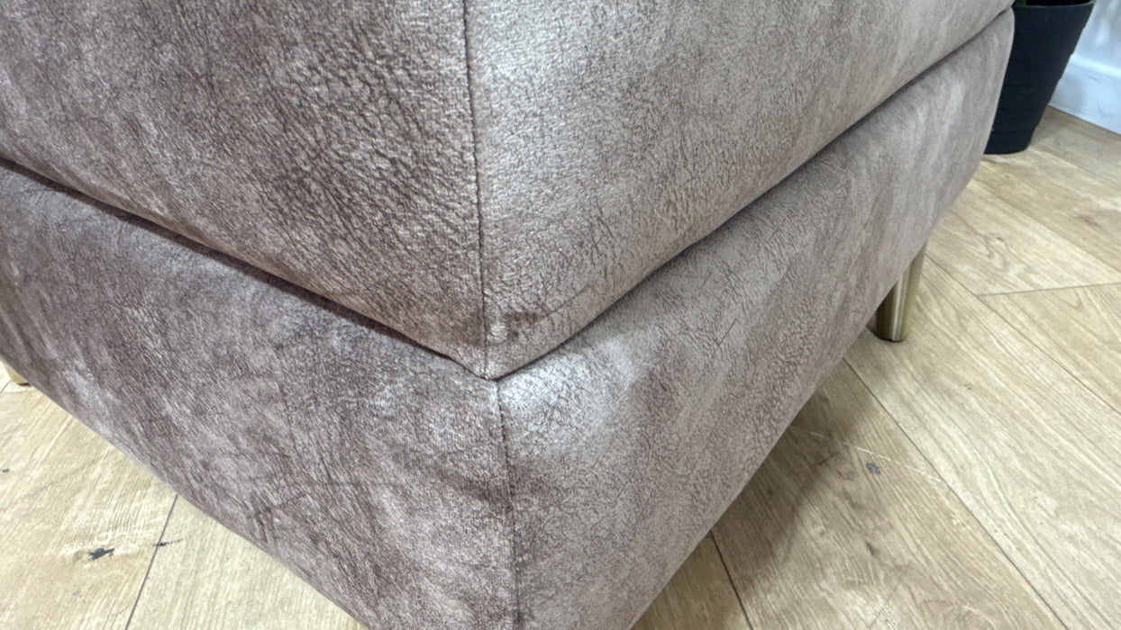Sofology Hackney Fabric Storage Memory Foam Footstool in Lifestyle Dapple Mocha