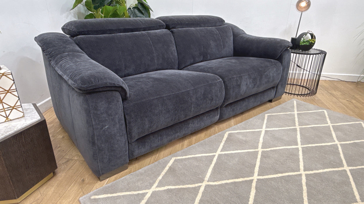 Sofology Carrera Fabric 2.5 Seater in Relaxed Chenille Ink
