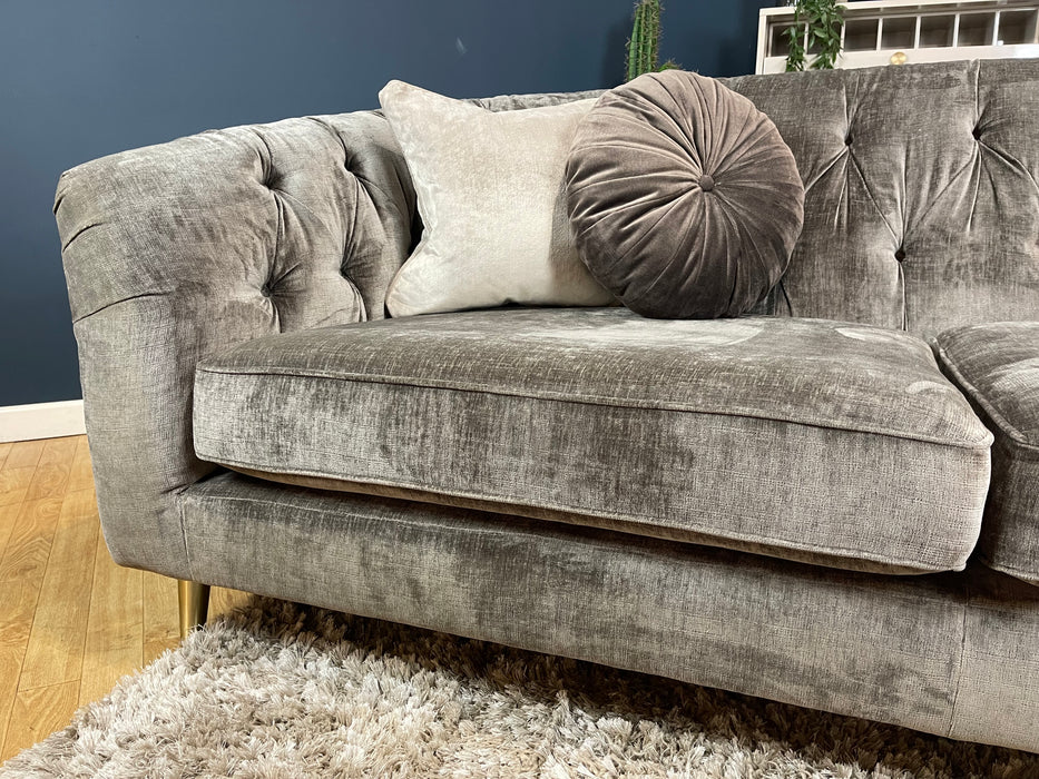 The Gatsby 3 Seater Luxury Chenille Truffle Mix Fabric (WA2)