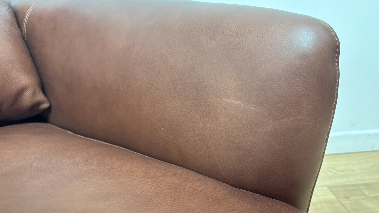 Sofology The Adler Leather 4 Seater in Relaxed Soft Brown