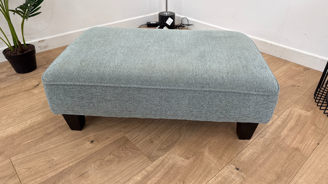 Stockholm Footstool - Fabric Footstool  - Duck Egg