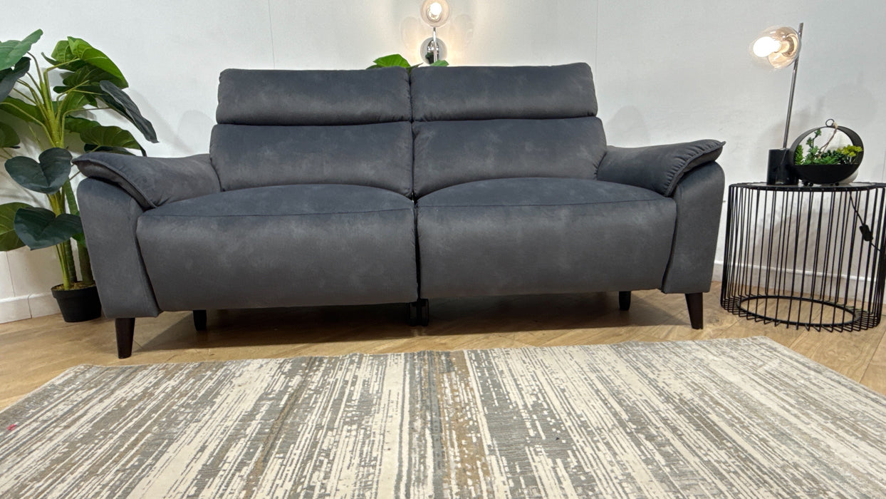 Sofology Arlo Fabric 2.5 Seater Power Recliner/Headrest in Lifestyle Flecked Charcoal