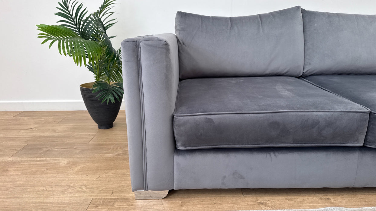 Sofology The Titan Fabric 2 Corner 2 Full Back in Festival Steel/Grey Mix