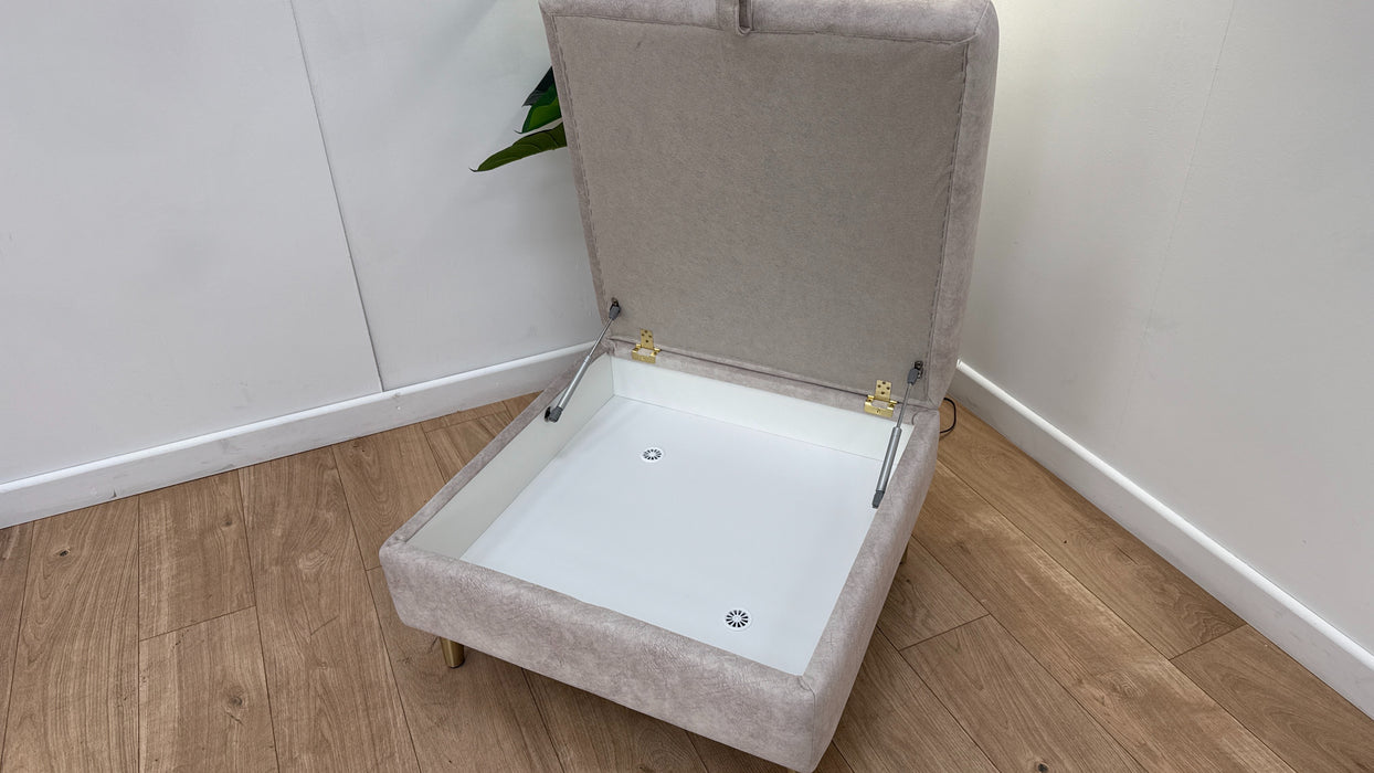 Sofology The Hackney Fabric Storage Footstool Memory Foam in Lifestyle Dapple Marble