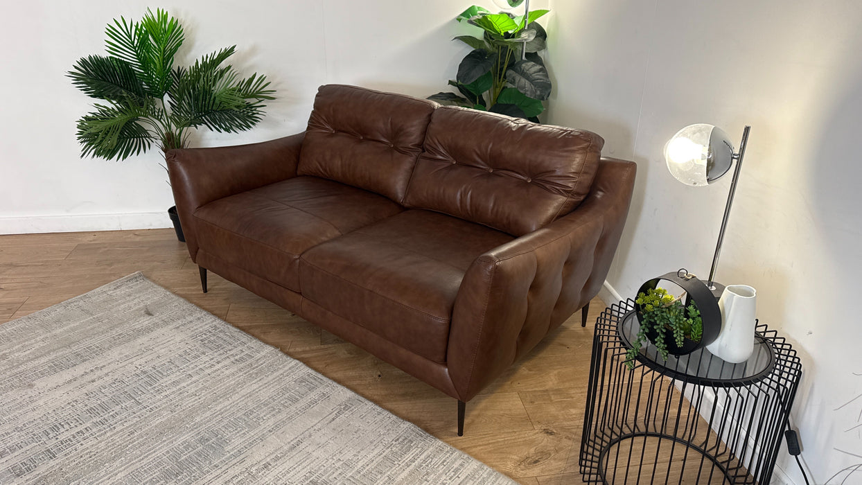 Sofology Cordelia Leather 2 Seater in Alaska Whiskey