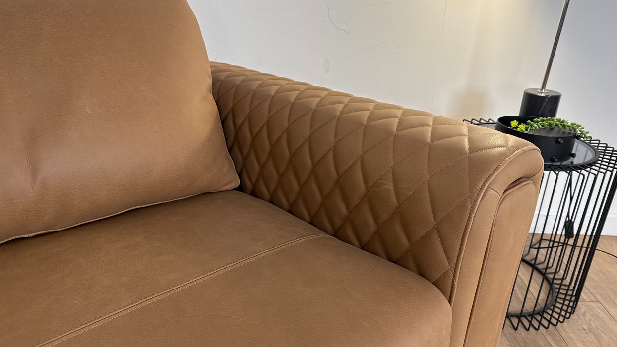 Sofology The Firenze 3 Seater Leather Sofa in Character Vintage Tan