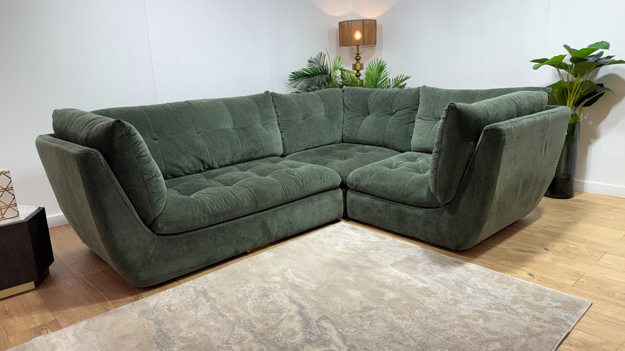 Sofology Cocoon Fabric 2 Corner 1 in Relaxed Chenille Pine