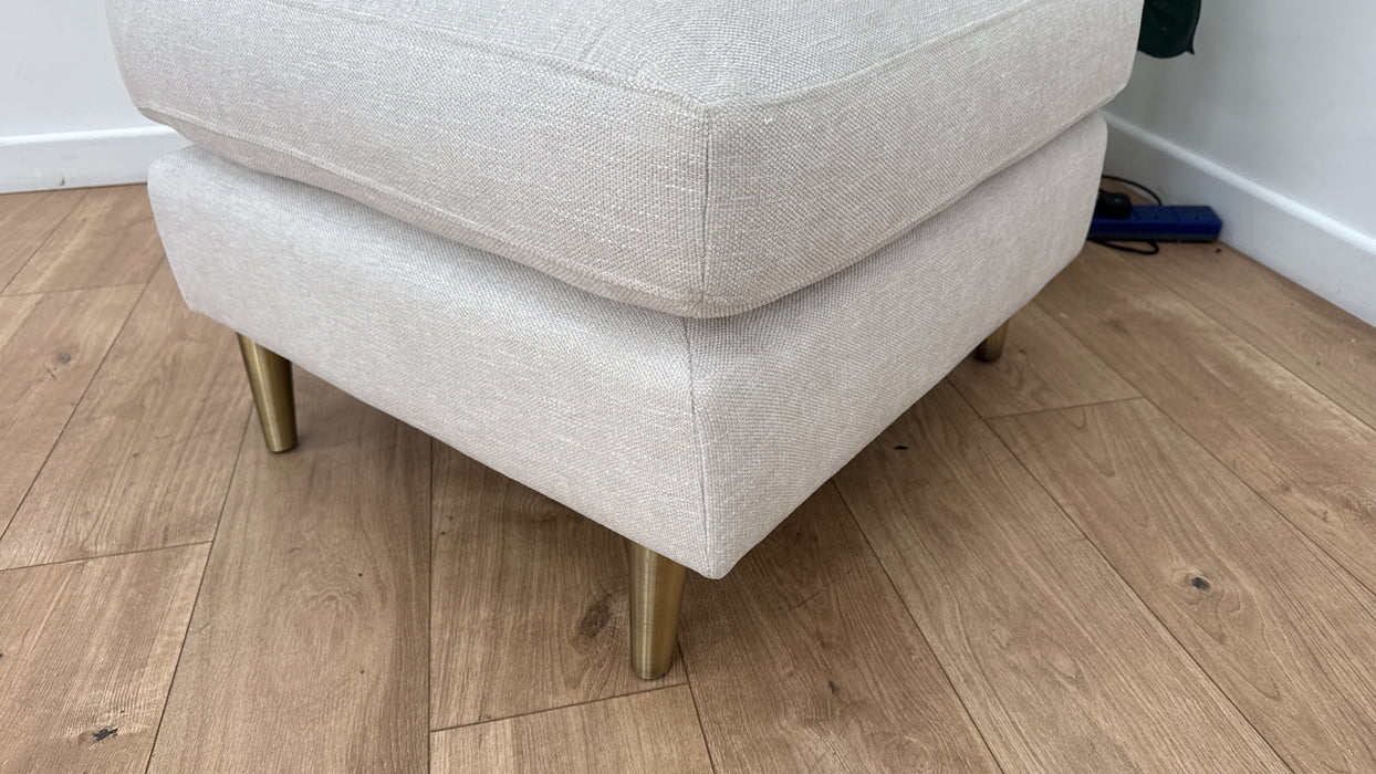 Sofology The Hackney Fabric Storage Footstool Memory Foam in Mini Boucle Natural