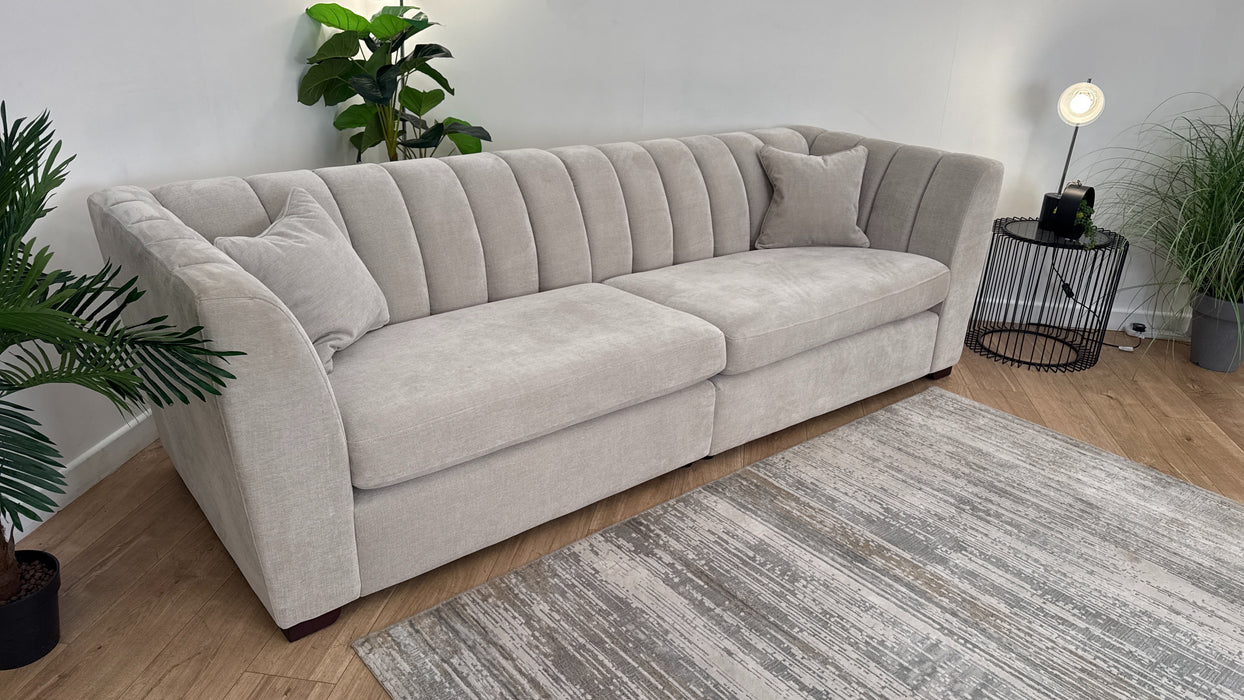 Sofology The Downtown 4 Seater Fabric Sofa in Soft Chenille Linen