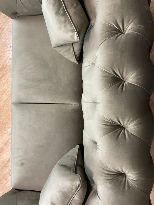 Balmoral 2 Seater Matt Velvet Moss Fabric (WA2)