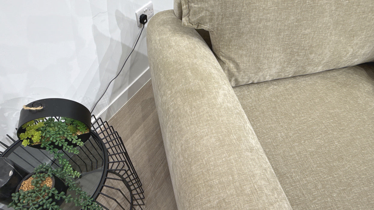 Sofology Porter Fabric 3 Seater in Ivory/Otis Mono Mix