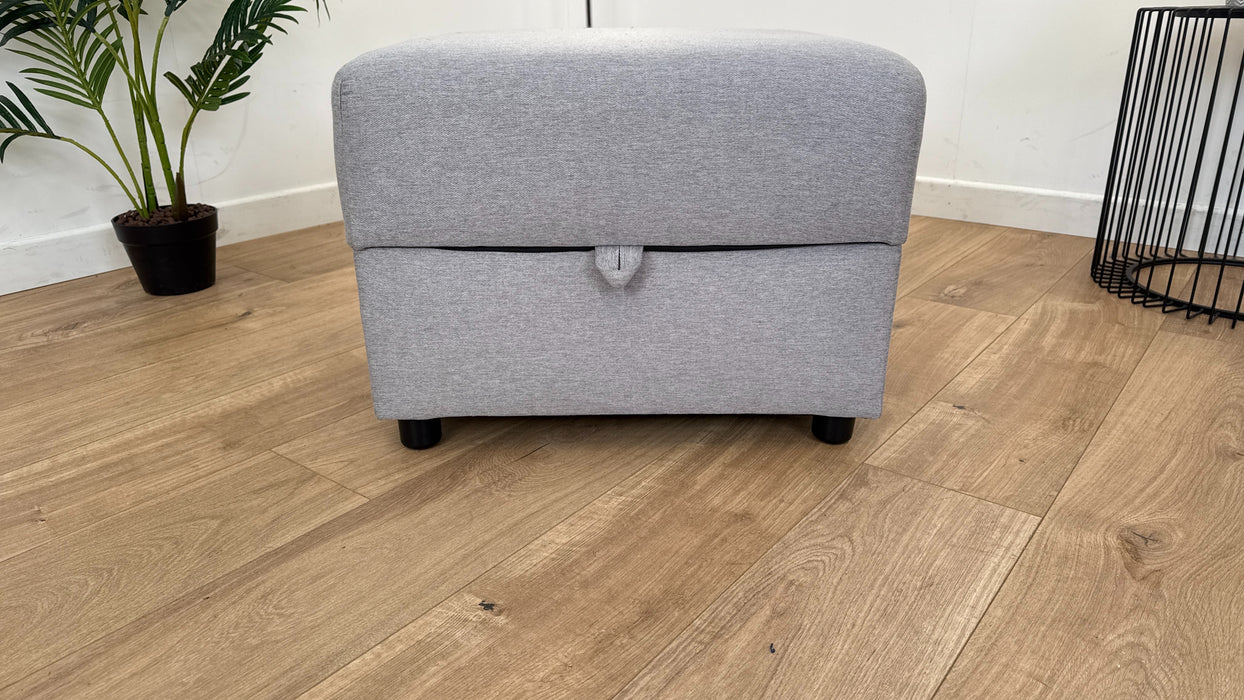 Layla  - Fabric Footstool  - Grey