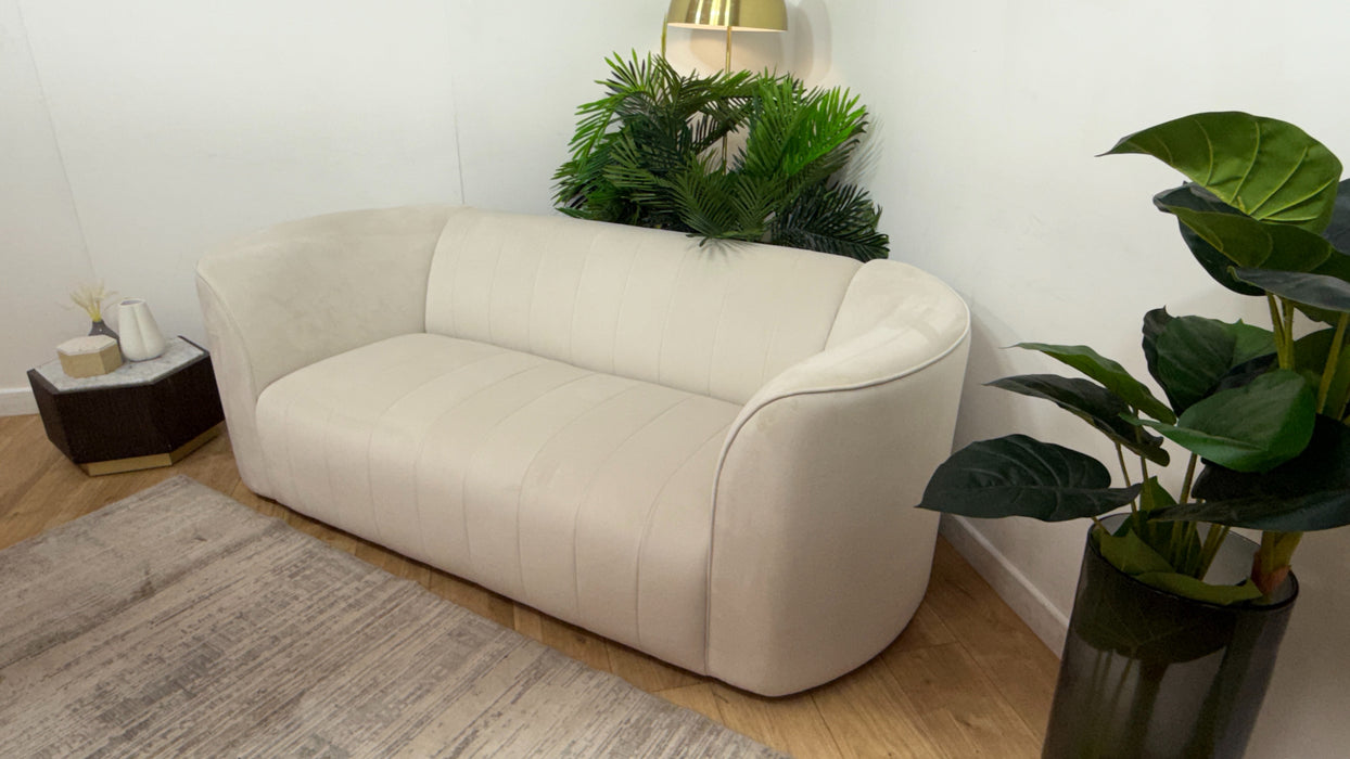 Sofology The Fitzrovia Fabric 2 Seater in Matt Velvet Milk Mix Without Trim