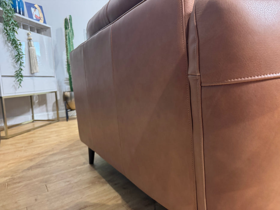 Adler Asymmetric Leather 4 Seater - Relaxed Soft Tan (WA2)