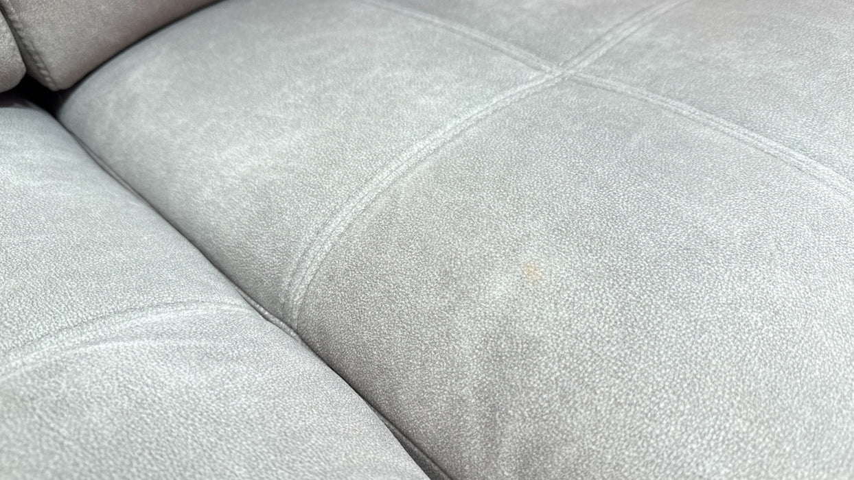 Sofology Marvella Fabric 3 Seater Power Recliner/Headrest Heated Seats in Lifestyle Nubuck Feel Stone