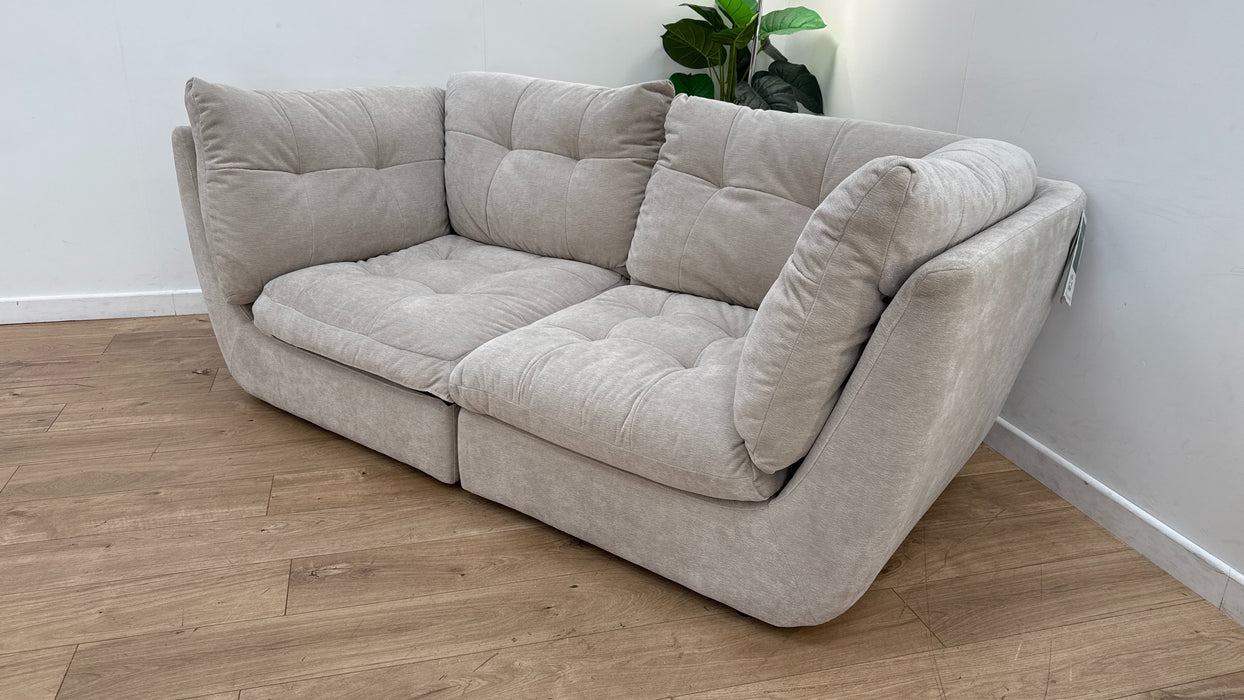 Sofology The Cocoon Fabric 3 Seater in Stone