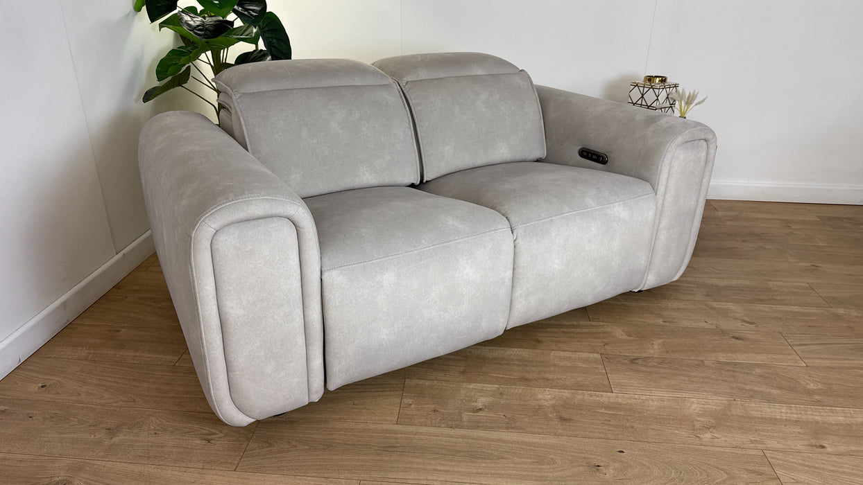Sofology The Premiere 2 Seater Recliner Sofa in Lifestyle Flecked Fabric Ivory
