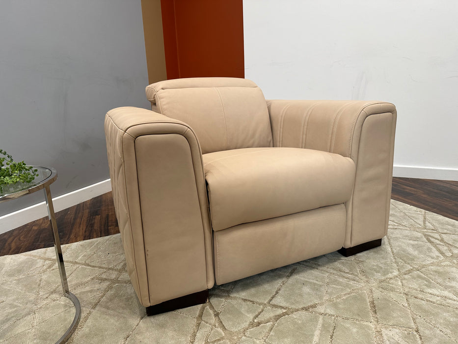 Mason 1 Seat - Leather Pow Rec Chair - Fawn