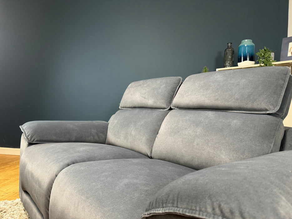 Benz 2 Seater Lifestyle Flecked Charcoal Fabric Sofa (WA2)