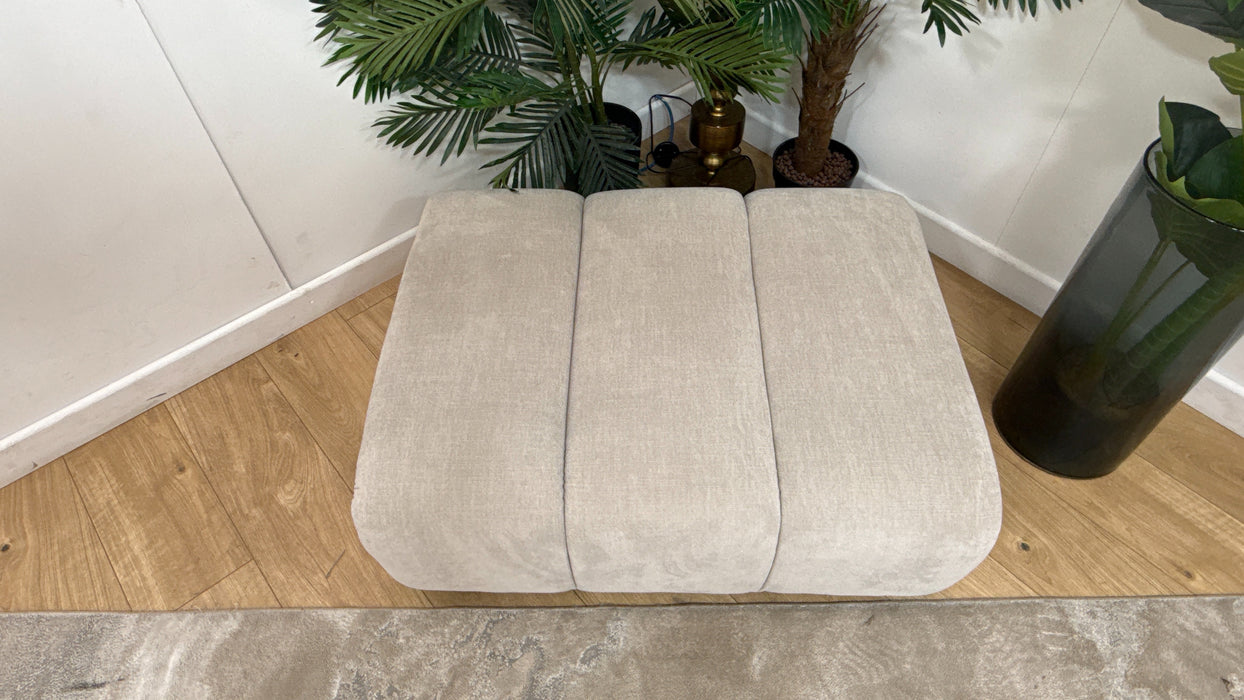 Sofology Waldorf Fabric Storage Footstool in Soft Chenille Linen