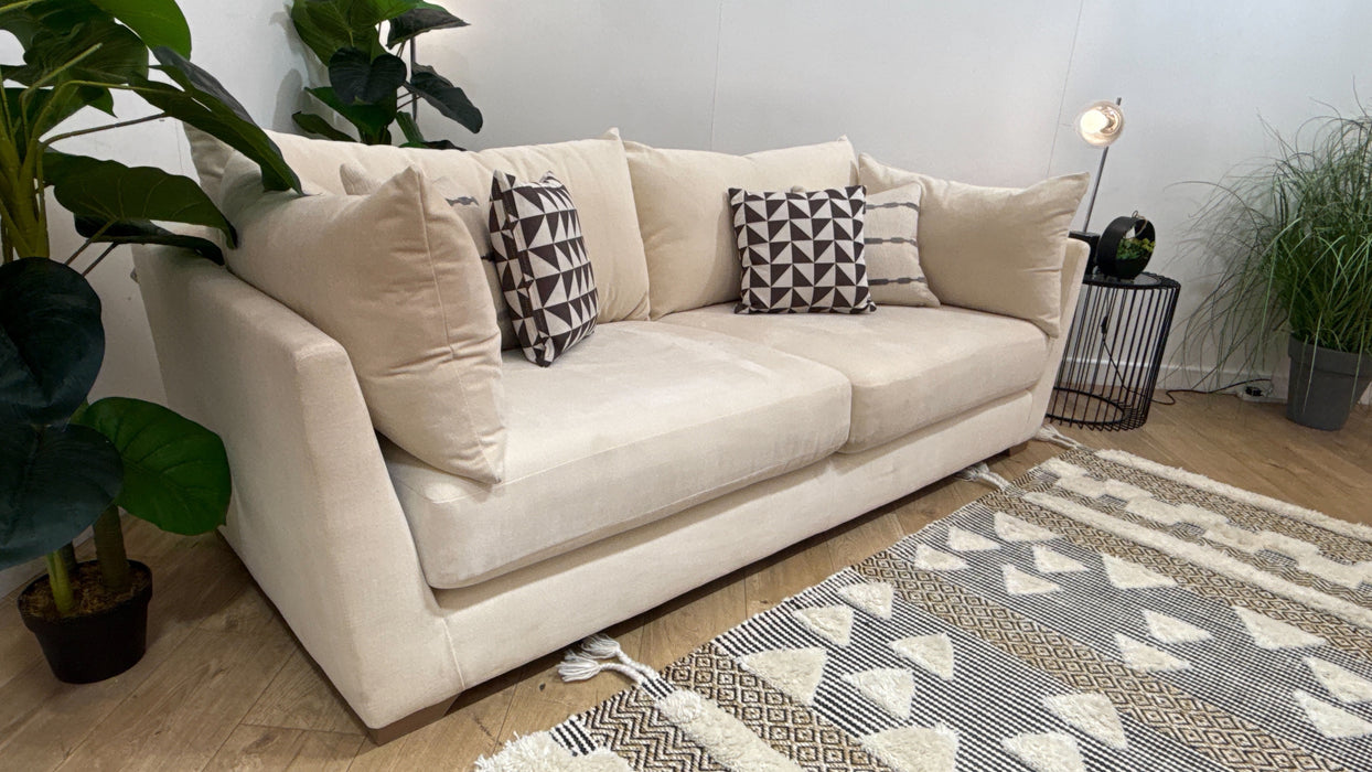 Sofology Tallulah Fabric 3 Seater in Soft Chenille Ivory