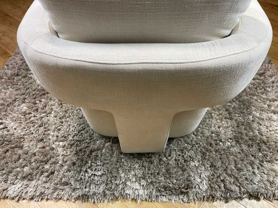 Retreat Swivel Accent Chair - Chenille Ivory Fabric (WA2)