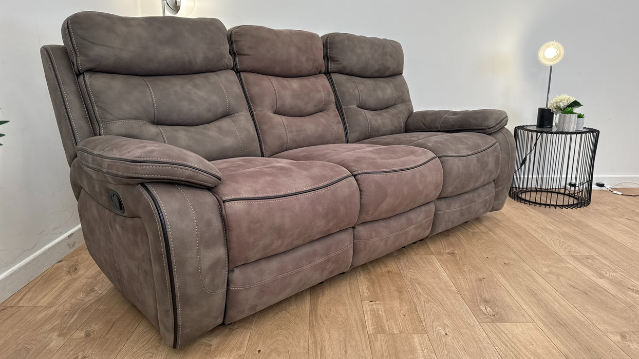 Vinson 3 Seater Fabric Manual Recliner