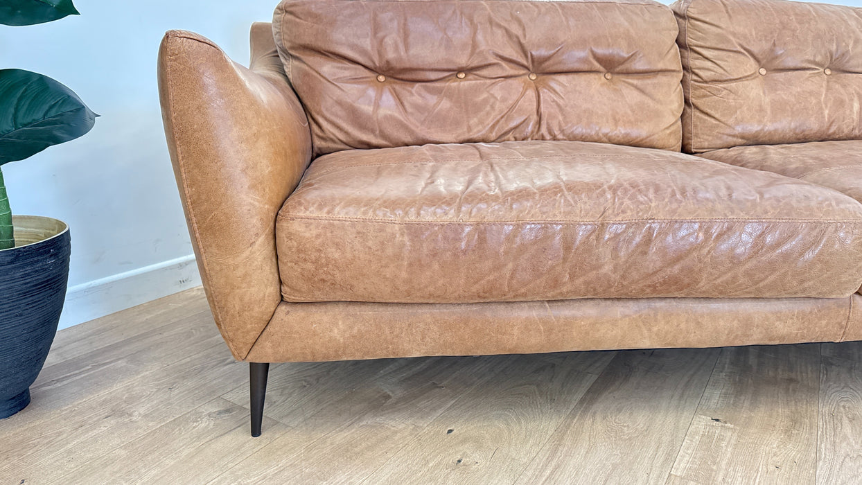 Cordelia 4 Seat - Leather Sofa - Texas Tan