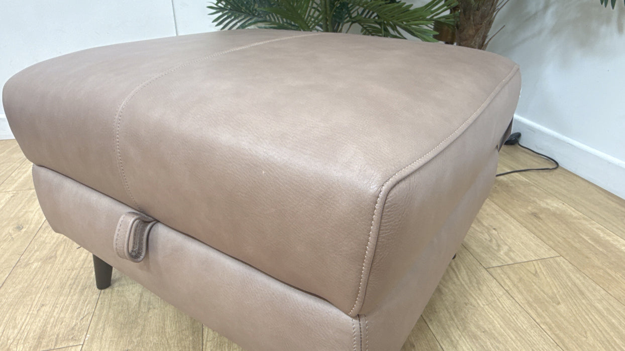 Sofology Adler Leather Storage Footstool in Relaxed Soft Stone