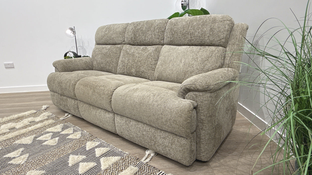 Sofology Gracie Fabric 3 Seater in Hopsack Chenille Linen