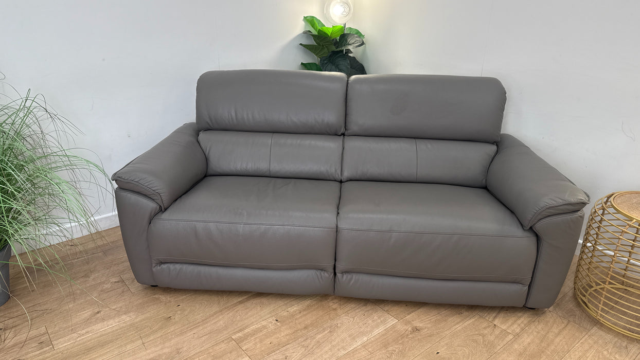 Sofology Hugo Leather 2.5 Seater in Elephant