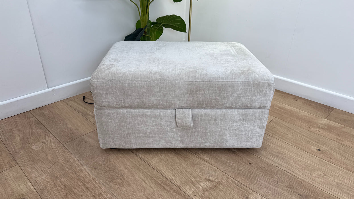 Sofology The Fitzrovia Fabric Storage Footstool in Luxury Chenille Mist