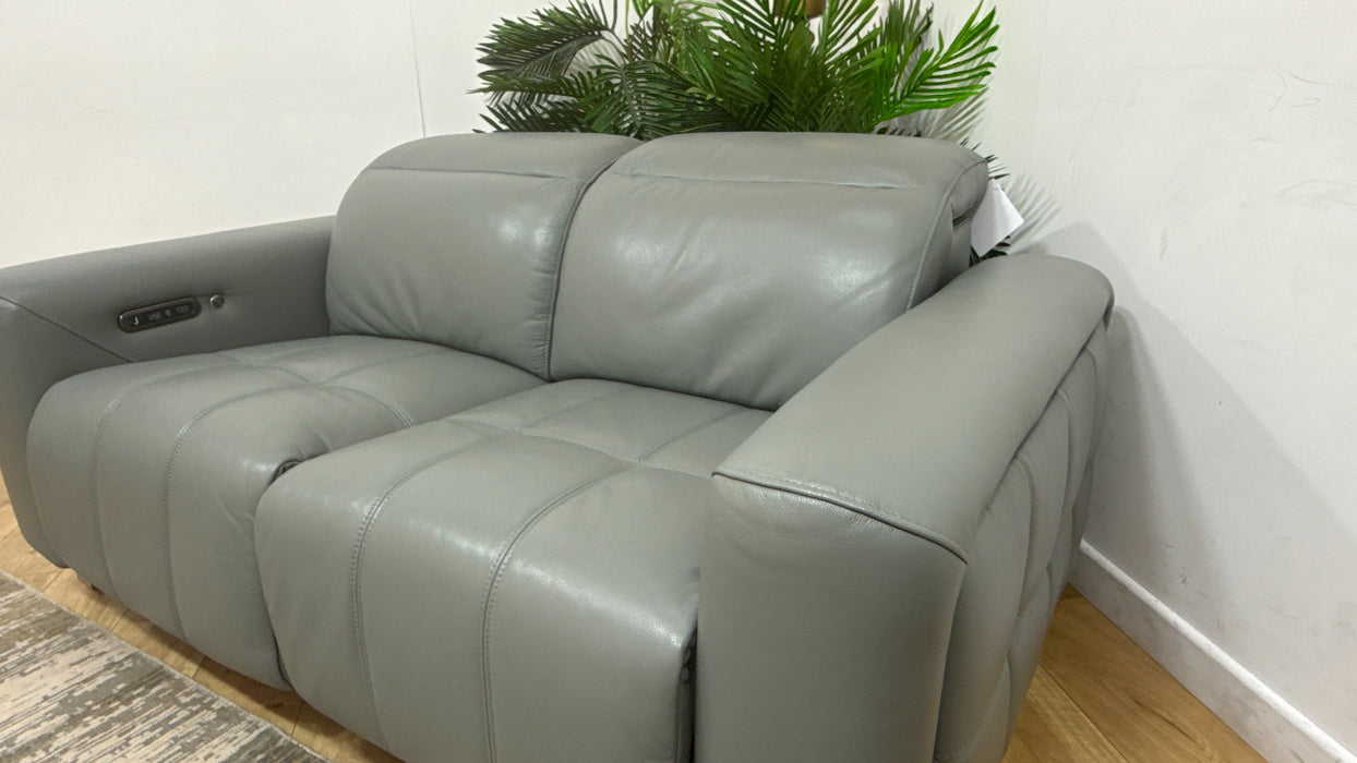 Sofology Marvella Leather 2 Seater in Trusty Sheen Granite Teal