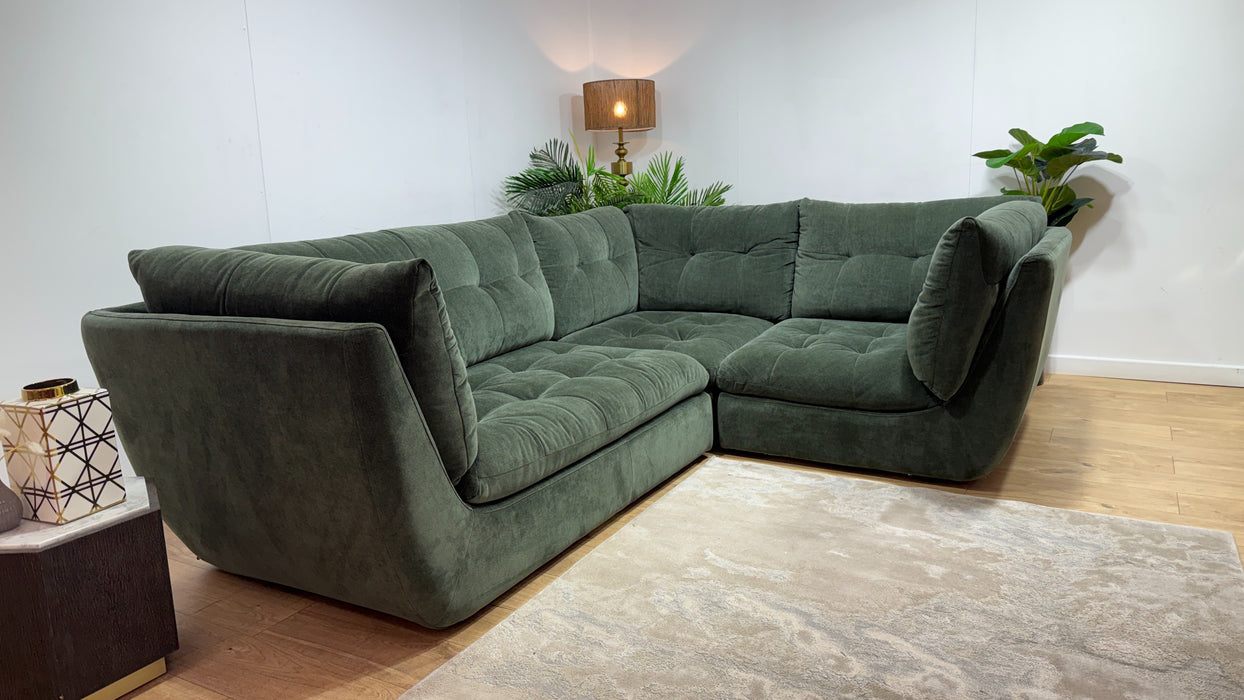 Sofology Cocoon Fabric 2 Corner 1 in Relaxed Chenille Pine