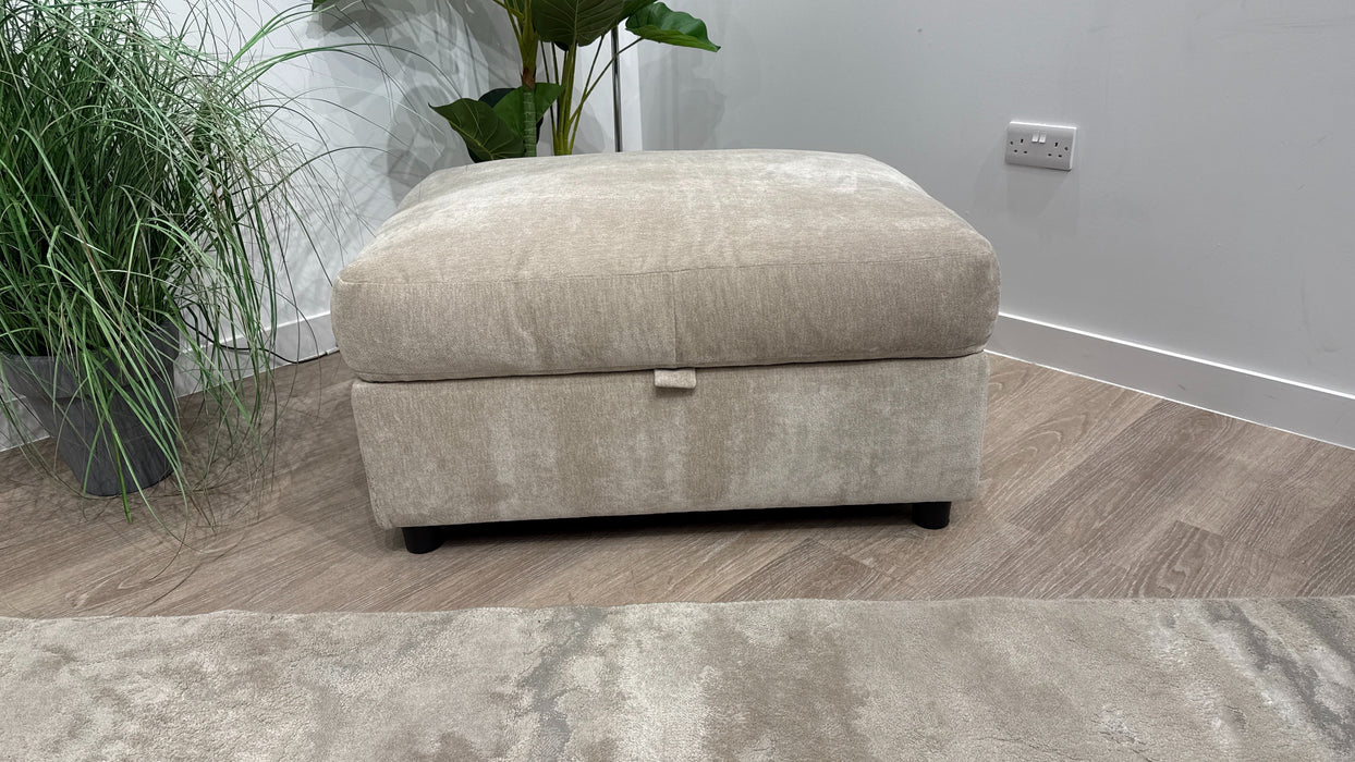 Sofology Moderna Fabric Storage Footstool Feather Flex Interior in Lifestyle Plush Chenille Wicker