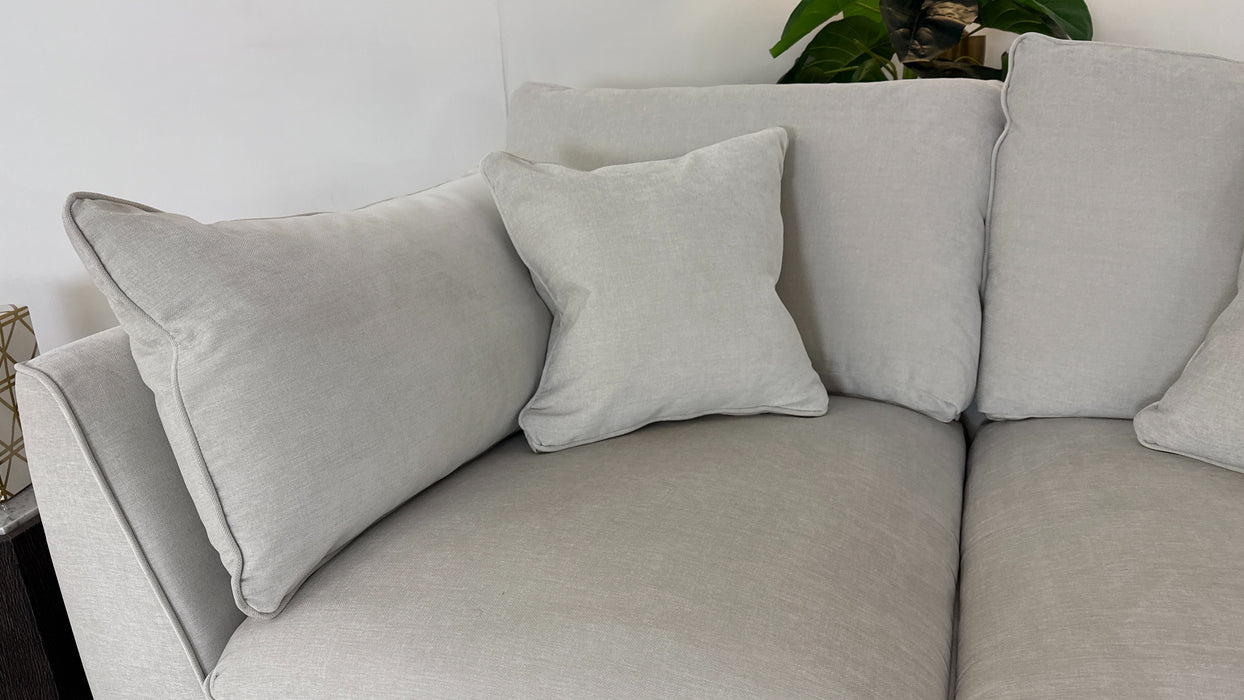 Sofology The Ziggy Fabric 2 Seater in Soft Textured Chenille Ecru