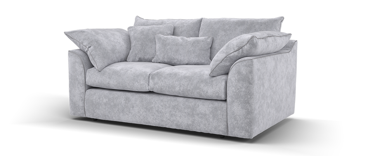 Sofology Georgio Fabric 2 Seater in Silver Mix
