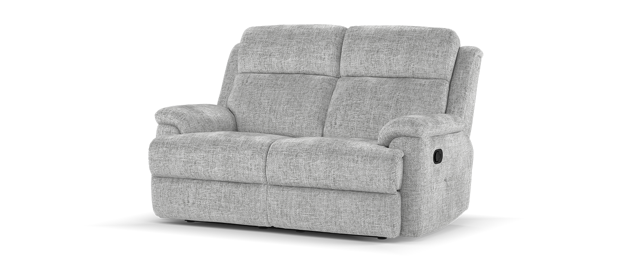 Sofology The Gracie 2 Seater Fabric Recliner Sofa in Hopsack Chenille Dove
