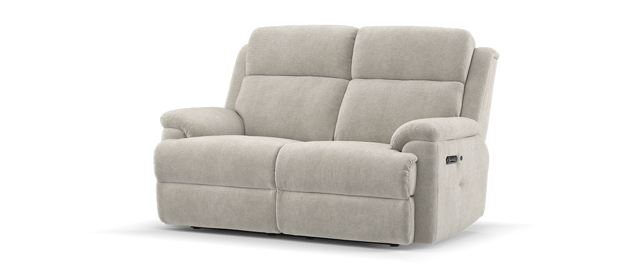 Sofology Gracie Fabric Power 2 Seater in Truffle