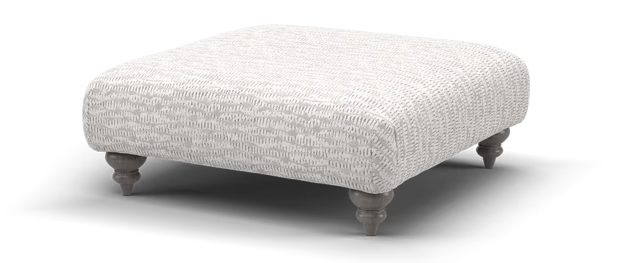 Sofology Highgrove Fabric Designer Footstool in Pebble