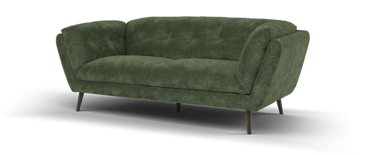 Sofology Hygge Fabric 3 Seater in Heavy Textured Chenille Olive