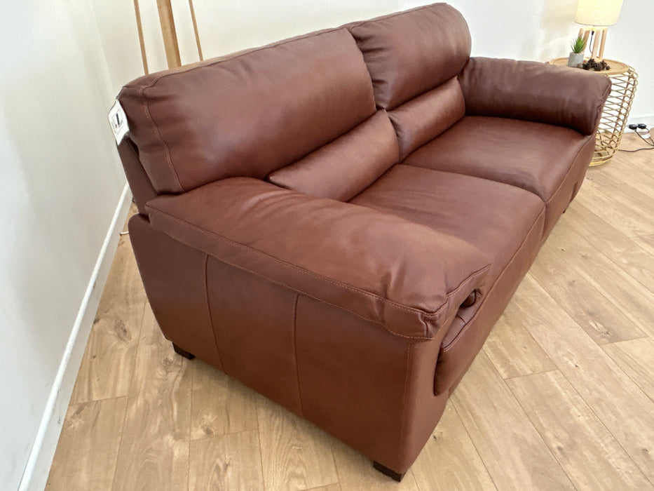 Santino 2 Seater - Leather Sofa - Hampshire Chestnut