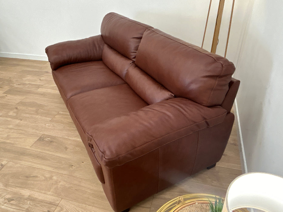 Santino 2 Seater - Leather Sofa - Hampshire Chestnut