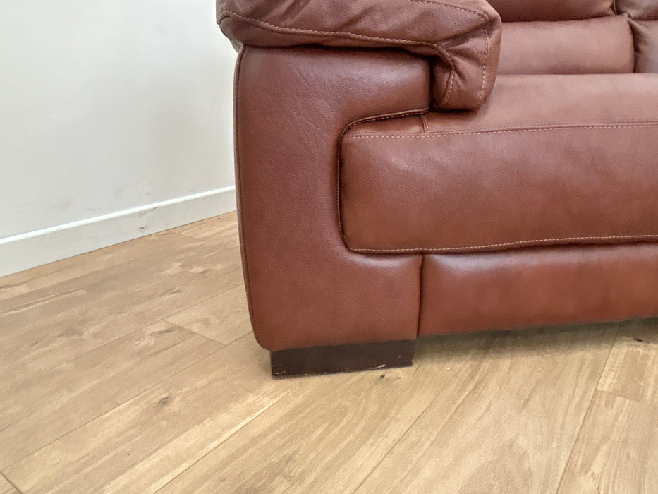 Santino 2 Seater - Leather Sofa - Hampshire Chestnut