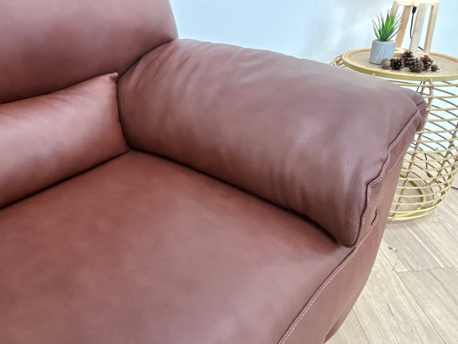 Santino 2 Seater - Leather Sofa - Hampshire Chestnut