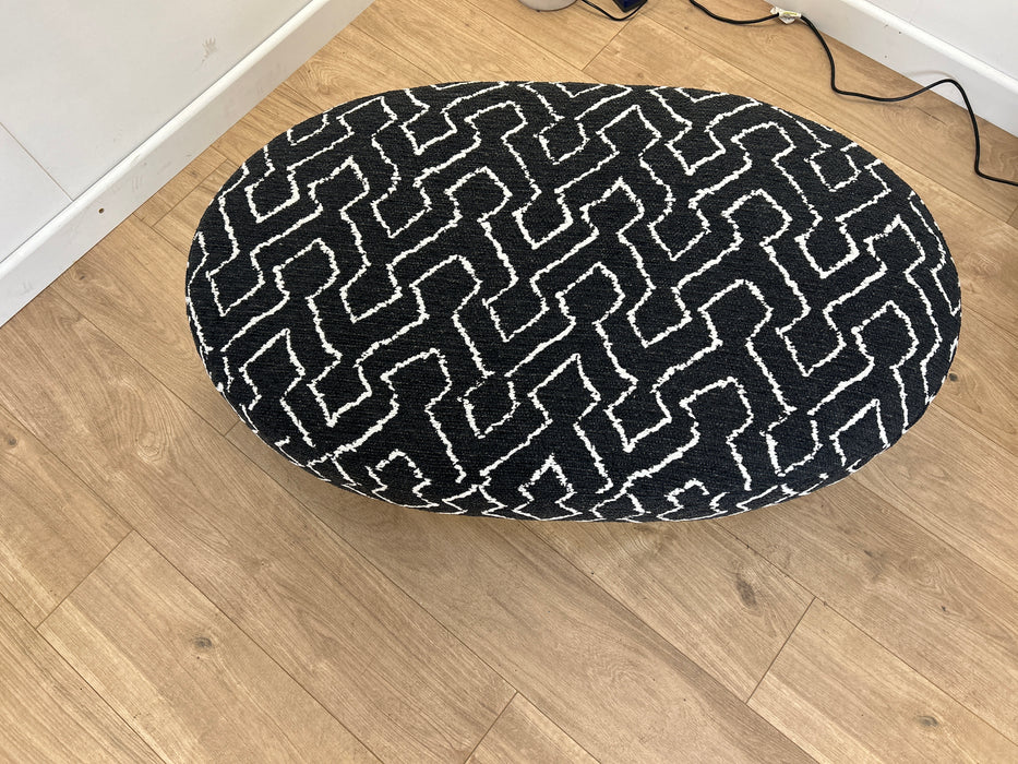 Porter Footstool - Fabric - Otis Mono