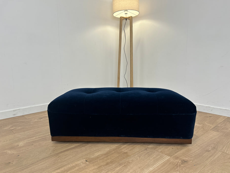 Weekend Footstool - Leather - Biba Indigo